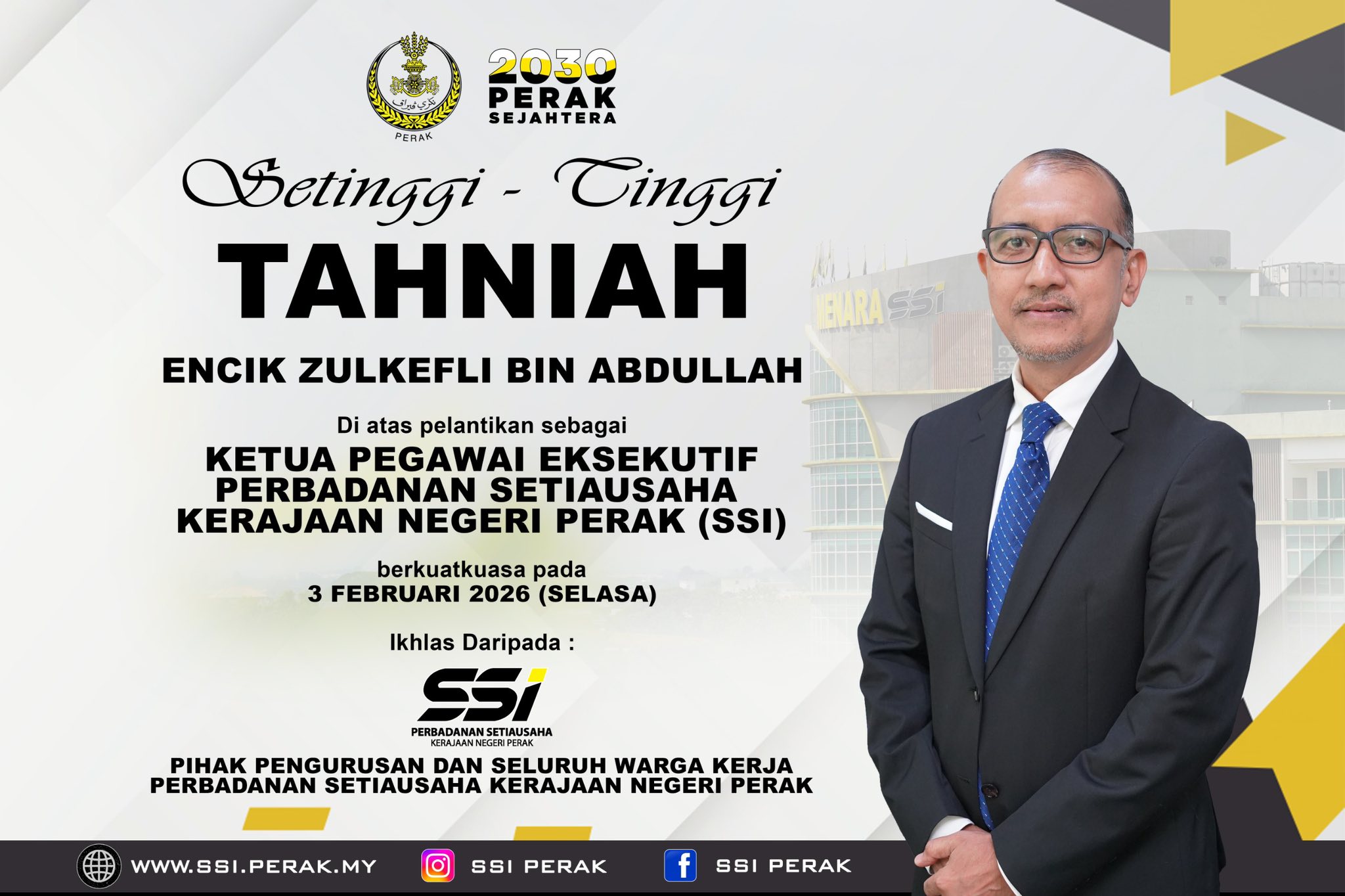 Tahniah diucapkan kepada YBrs. Encik Zulkefli 1